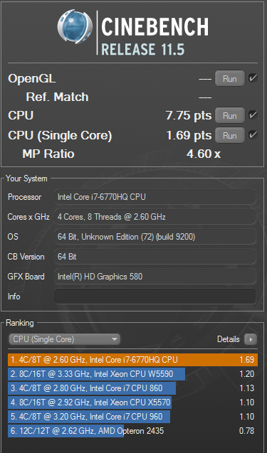 skullcanyon cinebench